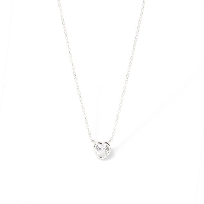 SILVER NECKLACE WITH HEART