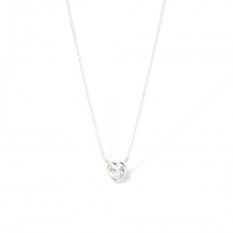SILVER NECKLACE WITH HEART