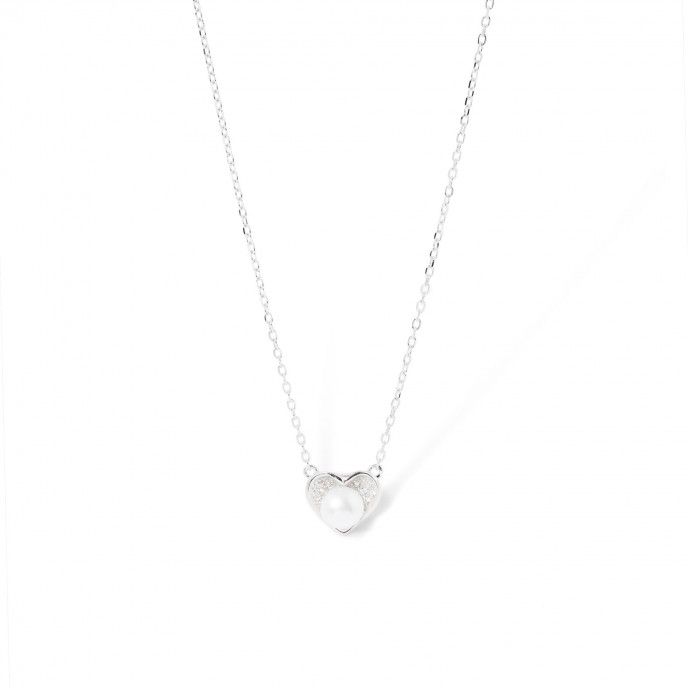 SILVER NECKLACE WITH HEART