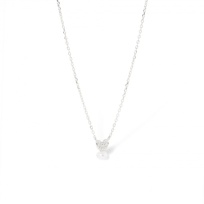 SILVER NECKLACE WITH PEARL