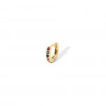 925 Sterling Silver with 18k Gold Plating and Mix Colored Zircons