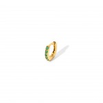 Silver with 18k Gold Plating - green