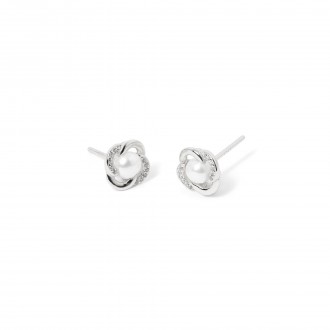 SILVER EARRINGS WITH PEARL