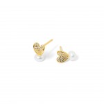 Plata con ba�o de oro de 18k - Perla de cultivo de agua dulce