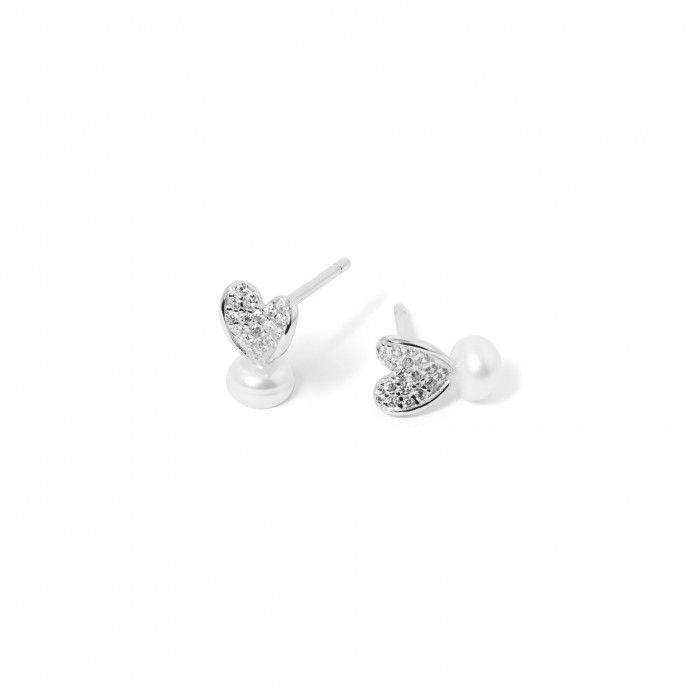 SILVER HEART EARRINGS