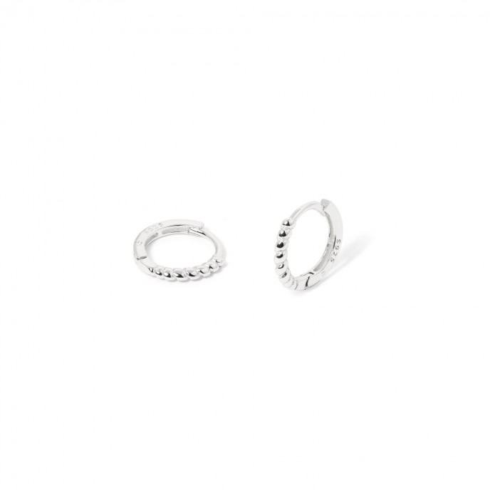 SILVER TWISTED HOOPS