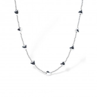 HEMATITE HEARTS NECKLACE