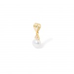 Plata con ba�o de oro de 18k - Perla de cultivo de agua dulce