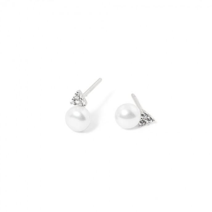 SILVER EARRINGS WITH PEARL