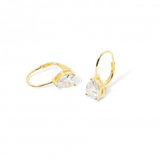 SILVER DROP HOOPS