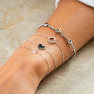 HEMATITE HEARTS BRACELET