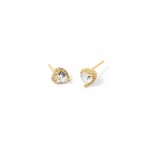 Silver with 18k Gold Plating - White