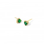 Silver with 18k Gold Plating - green