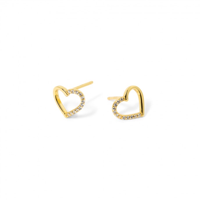 SILVER HEART EARRINGS