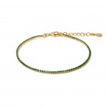 Plata con ba�o de oro de 18k - verde