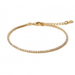 Plata con ba�o de oro de 18k - Blanco