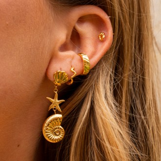 SILVER TWISTED EAR CUFF