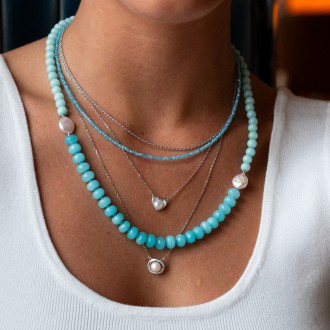 SILVER NECKLACE WITH HEART