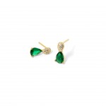 Silver with 18k Gold Plating - green