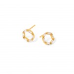 Plata con ba�o de oro de 18k - Blanco