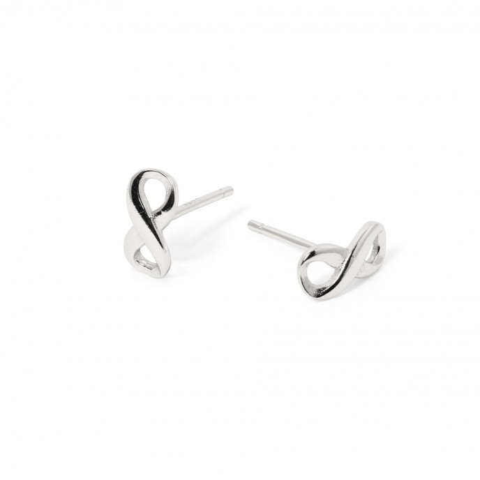 SILVER INFINITY EARRINGS