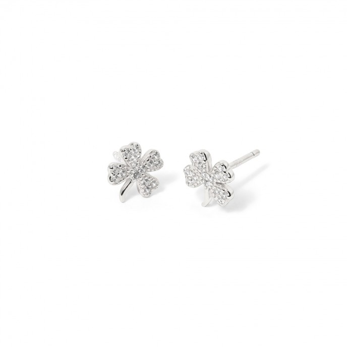 SILVER CLOVER EARRINGS
