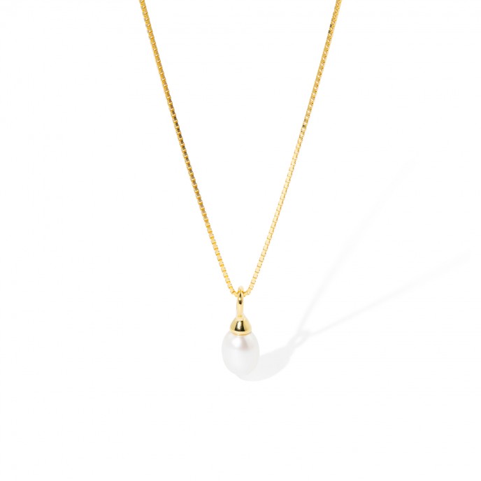 SILVER NECKLACE WITH PEARL