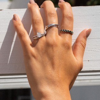 SOLITARY SILVER RING