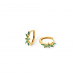 Plata con ba�o de oro de 18k - verde