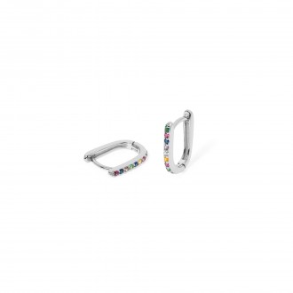 SILVER SHINY HOOPS