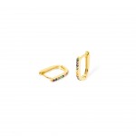 925 Sterling Silver with 18k Gold Plating and Mix Colored Zircons
