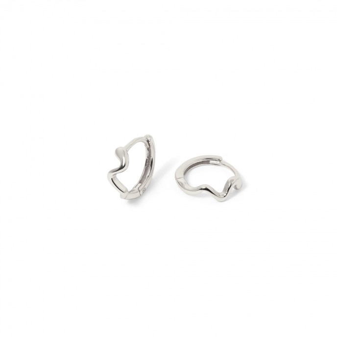 SILVER SNAKE HOOPS