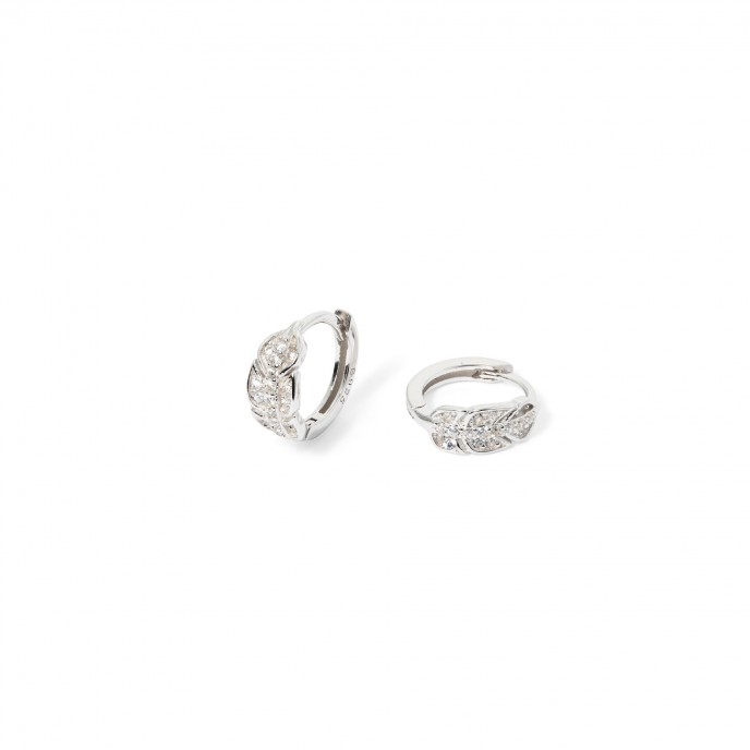 SILVER LEAF HOOPS