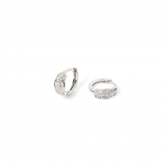 SILVER LEAF HOOPS