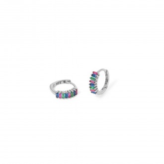 SILVER SHINY HOOPS