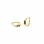 Prata com Banho Ouro de 18k - Verde