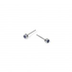 925 Sterling Silver - Blue zircon