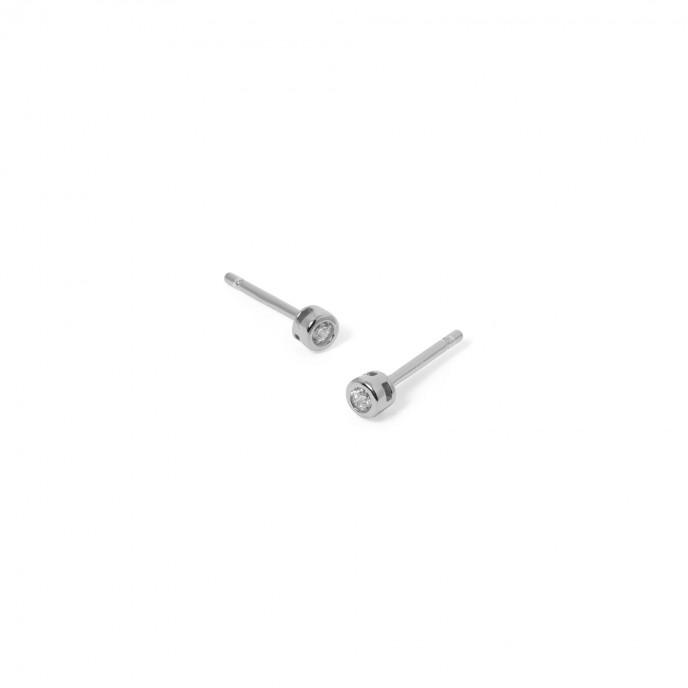 SILVER EARRINGS WITH ZIRCON