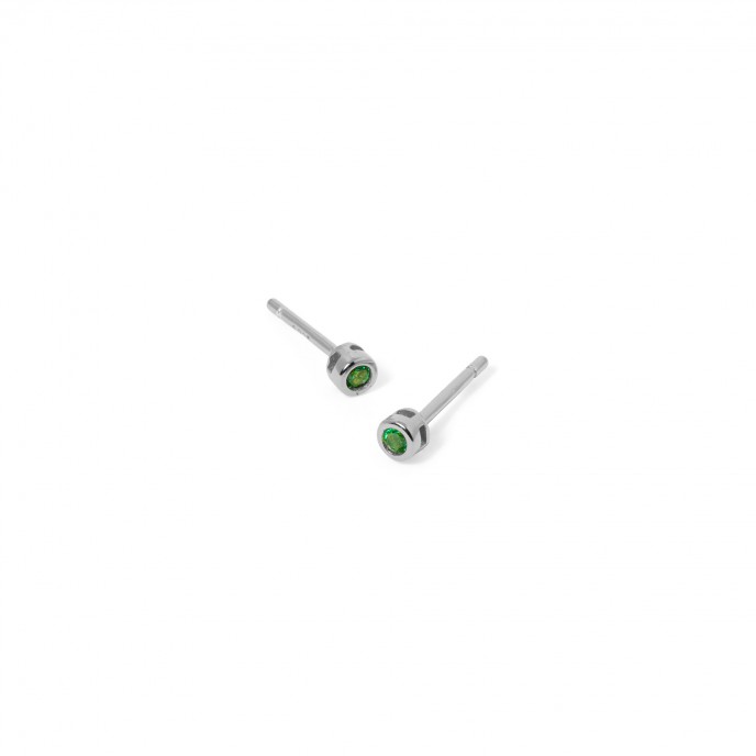 SILVER EARRINGS WITH ZIRCON