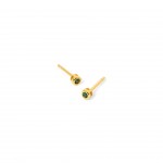 Silver with 18k Gold Plating - green