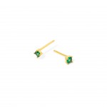 Silver with 18k Gold Plating - green