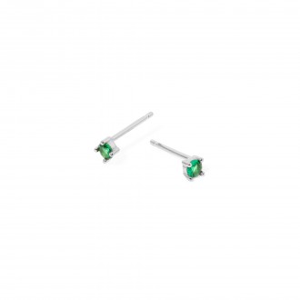 SILVER EARRINGS WITH ZIRCON