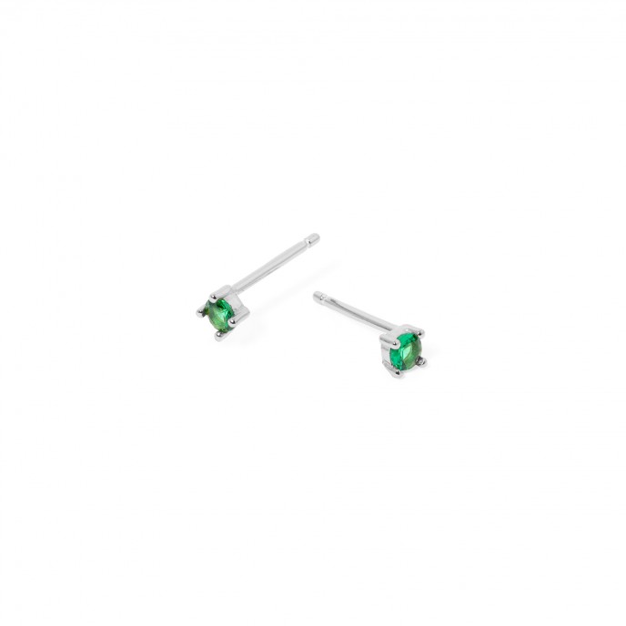 SILVER EARRINGS WITH ZIRCON