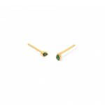 Silver with 18k Gold Plating - green