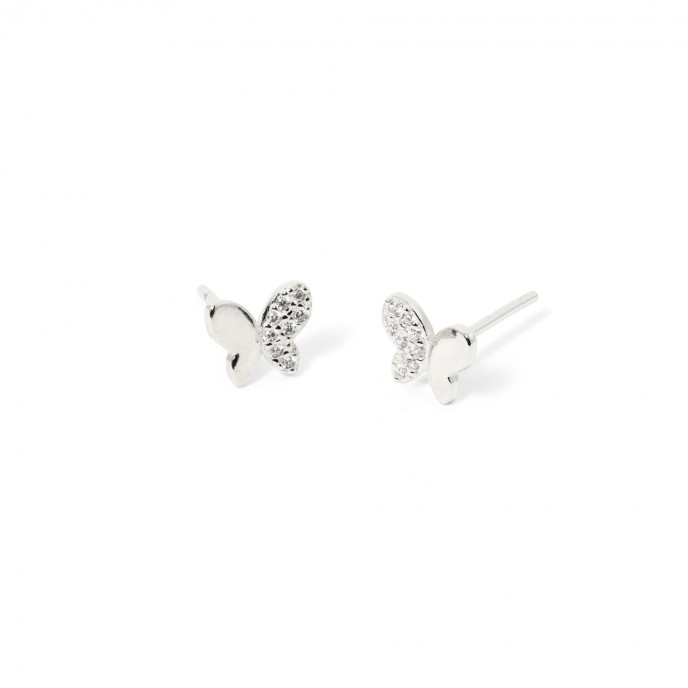 SILVER BUTTERFLY EARRINGS