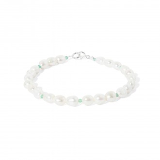 PEARLS SILVER BRACELET
