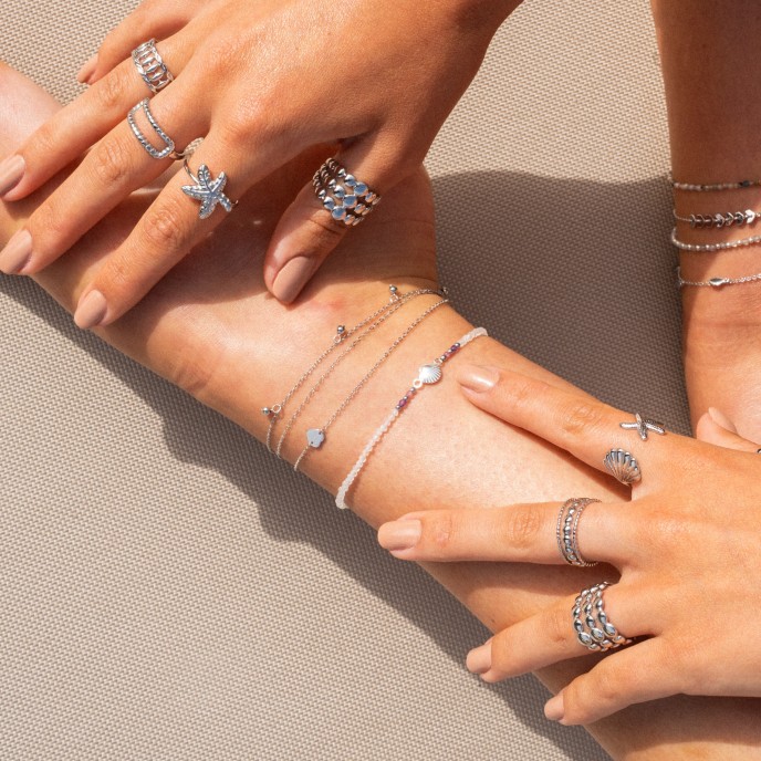 SILVER ANKLET WITH SHELL