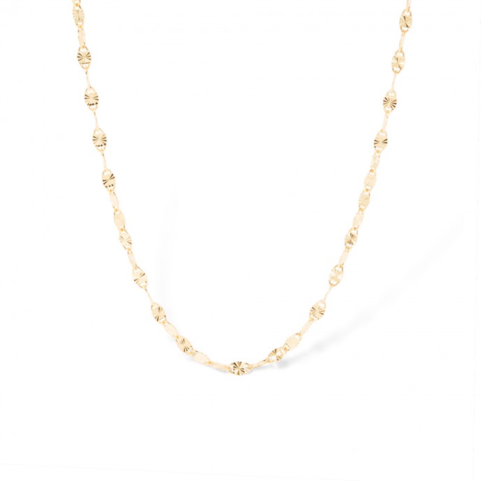 SILVER NECKLACE WITH PLATES