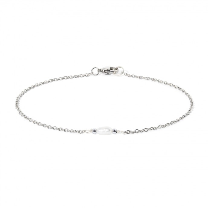 PULSEIRA PÉ AÇO PÉROLA PULSEIRA PÉ AÇO PÉROLA