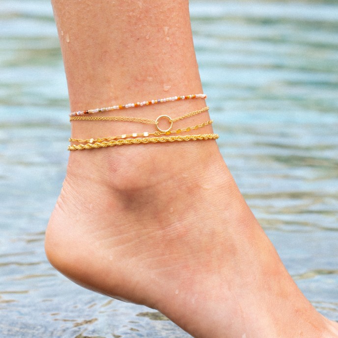 PULSEIRA PÉ ZIRCÕES PULSEIRA PÉ ZIRCÕES